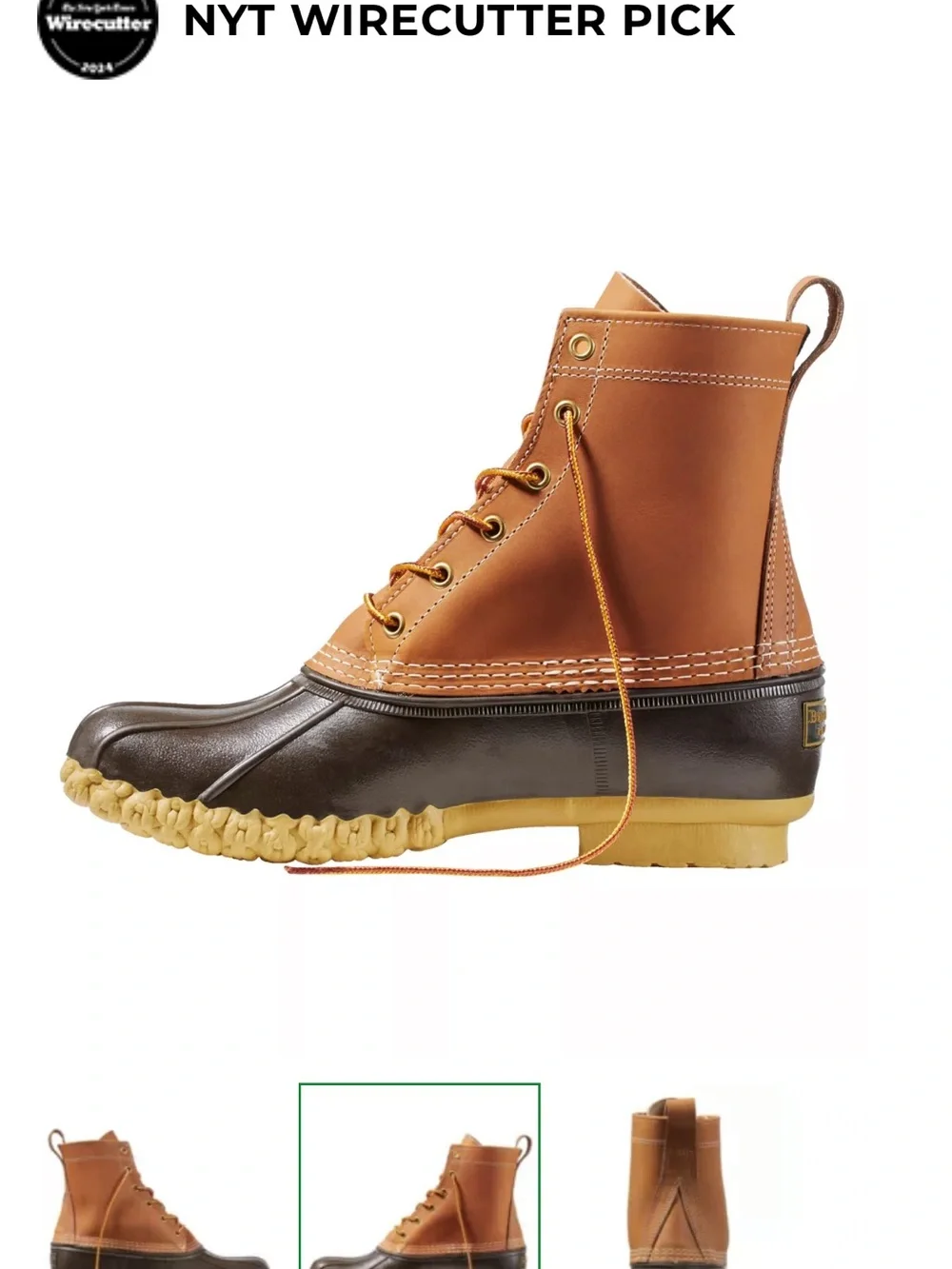 L.L. Bean Men’s Two-Tone Brown Duck Boots